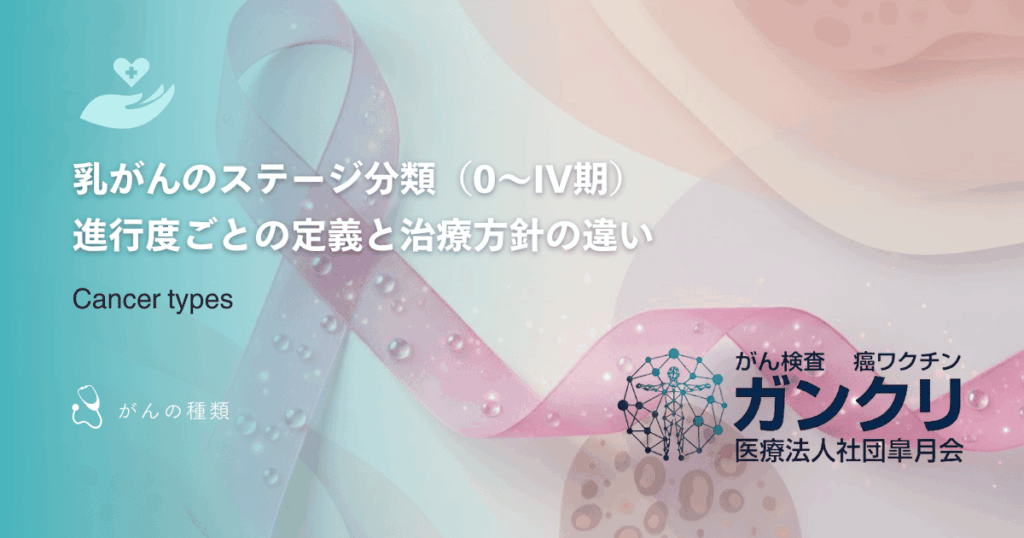 乳がんのステージ分類（0〜IV期）｜進行度ごとの定義と治療方針の違い
