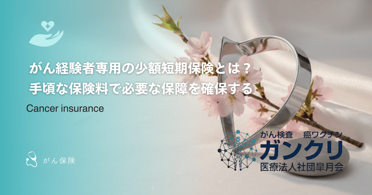 がん経験者専用の少額短期保険とは?手頃な保険料で必要な保障を確保する