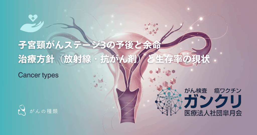 子宮頸がんステージ3の予後と余命|治療方針(放射線・抗がん剤)と生存率の現状