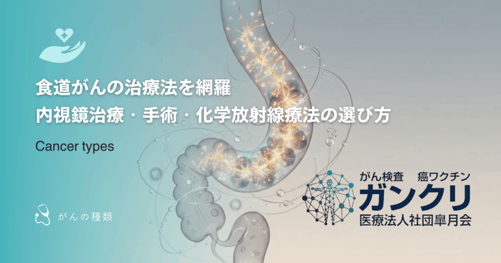 食道がんの治療法を網羅｜内視鏡治療・手術・化学放射線療法の選び方