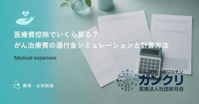がん保険の給付金を受け取った時の医療費控除｜差し引き計算の注意点と記入例