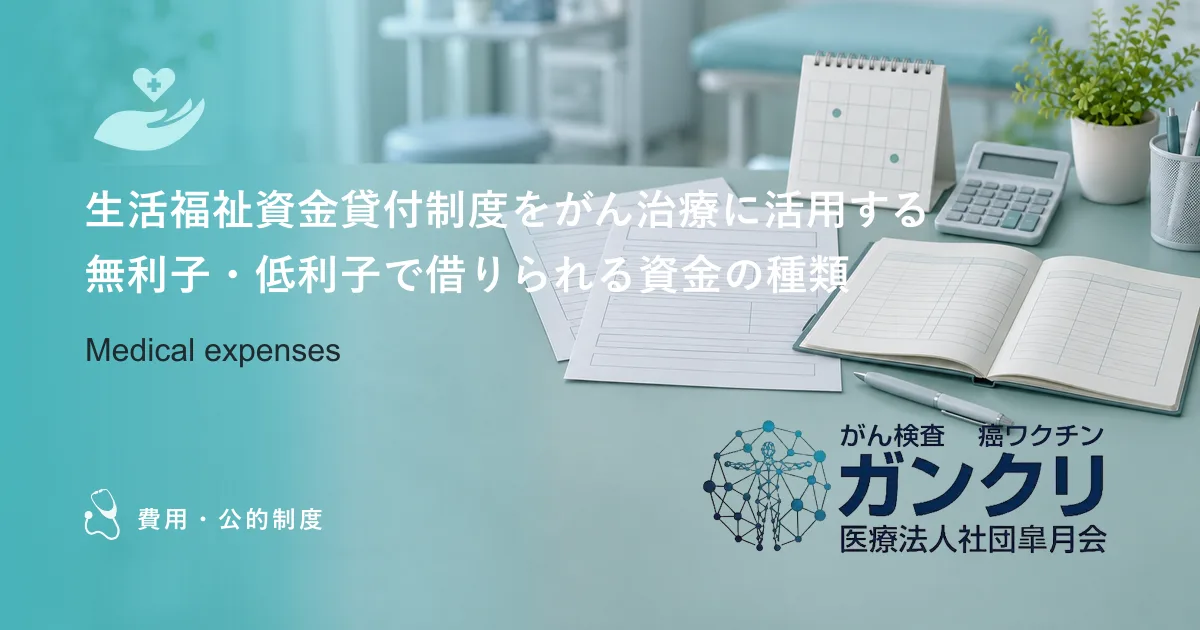生活福祉資金貸付制度をがん治療に活用する｜無利子・低利子で借りられる資金の種類